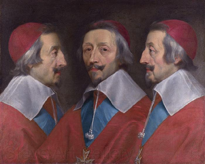Philippe de Champaigne Triple Portrait of Cardinal de Richelieu Spain oil painting art